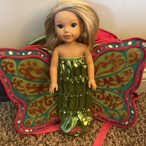 Wellie Wisher Doll and backpack